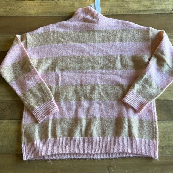 NWT Sanctuary Pink & Tan Upstate Oversized Mock Sweater - size XS - Picture 5 of 5
